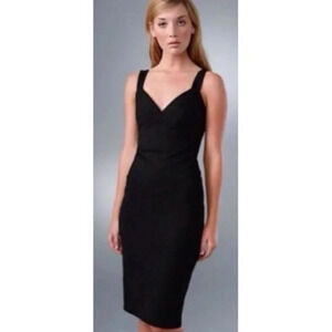 Diane Von Furstenberg DVF Benny Black Classic Bodycon Dress-sz 2